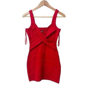 Little Short Red Dress with cross v neck straps 4th of July Dress